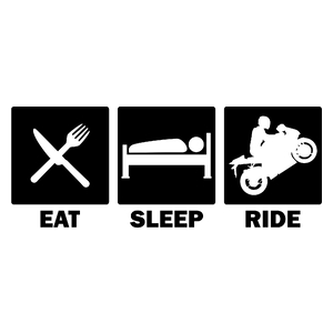Eat Sleep Ride Ścigacz - Kubek Biały
