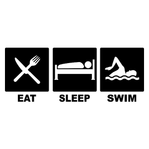 Eat Sleep Swim - Kubek Biały