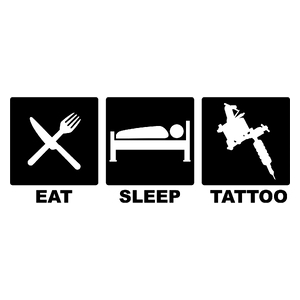 Eat Sleep Tattoo - Kubek Biały