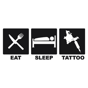 Eat Sleep Tattoo - Kubek Biały
