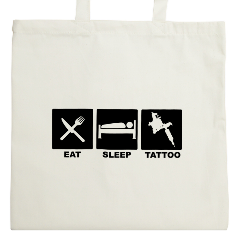 Eat Sleep Tattoo - Torba Na Zakupy Natural