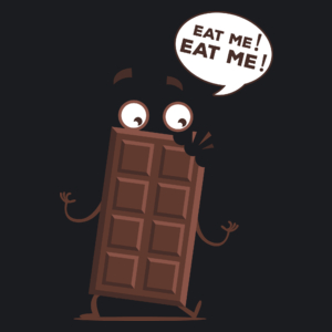 Eat me !  Eat me ! Chocolate - Damska Koszulka Czarna
