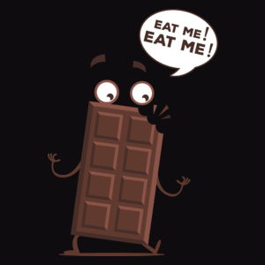 Eat me !  Eat me ! Chocolate - Męska Koszulka Czarna