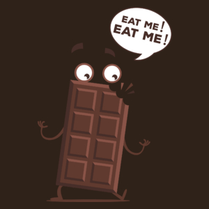 Eat me !  Eat me ! Chocolate - Męska Koszulka Czekoladowa