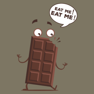 Eat me !  Eat me ! Chocolate - Męska Koszulka Khaki