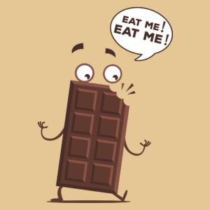 Eat me !  Eat me ! Chocolate - Męska Koszulka Piaskowa