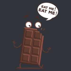Eat me !  Eat me ! Chocolate - Męska Koszulka Szara