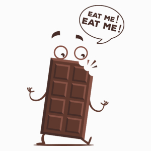 Eat me !  Eat me ! Chocolate - Poduszka Biała