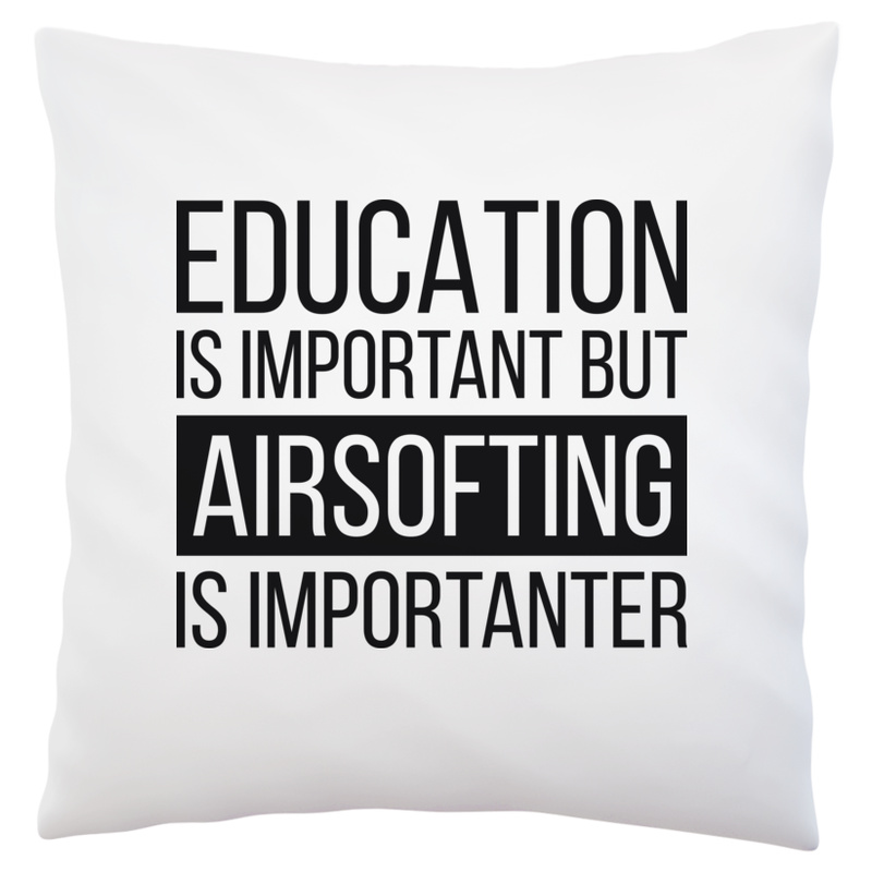 Education and Airsofting - Poduszka Biała