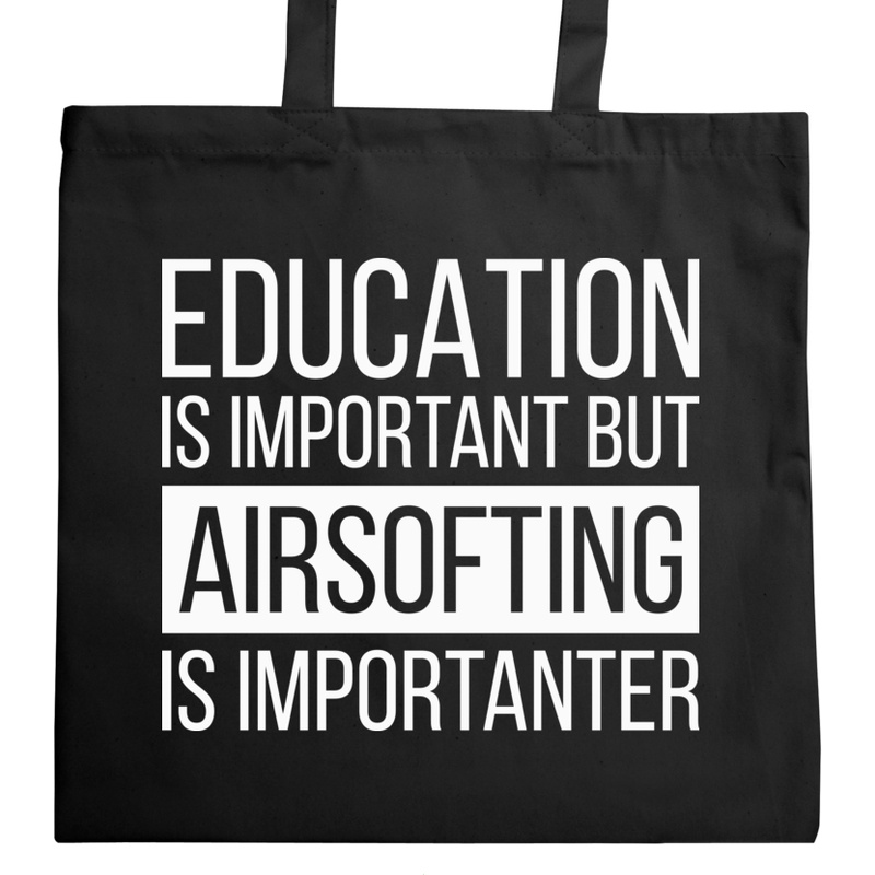 Education and Airsofting - Torba Na Zakupy Czarna