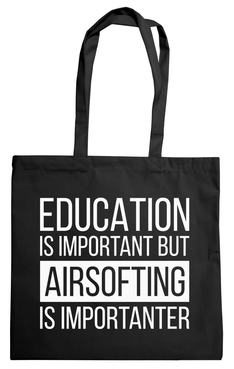 Education and Airsofting - Torba Na Zakupy Czarna