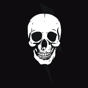 Electric Skull - Męska Koszulka Czarna
