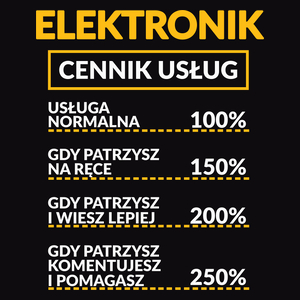 Elektronik - Cennik Usług - Męska Koszulka Czarna