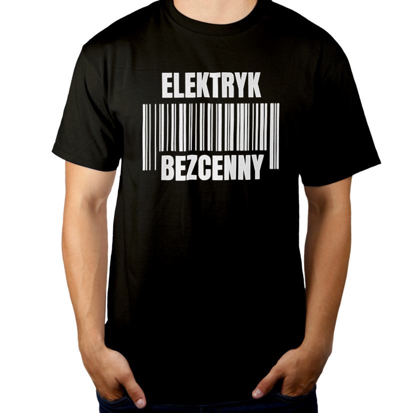 Elektryk Bezcenny - Męska Koszulka Czarna
