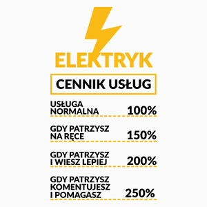 Elektryk - Cennik Usług - Poduszka Biała