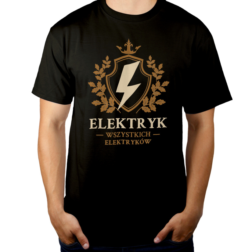 Elektryk Wszystkich Elektryków - Męska Koszulka Czarna