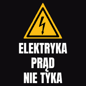 Elektryka Prąd Nie Tyka - Męska Bluza z kapturem Czarna