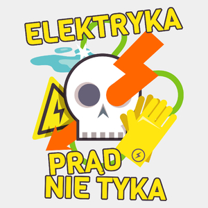 Elektryka Prąd Nie Tyka - Męska Koszulka Biała