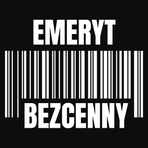 Emeryt Bezcenny - Męska Koszulka Czarna
