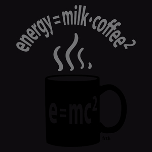 Energy = Milk * Coffee ^ 2 - Męska Bluza z kapturem Czarna