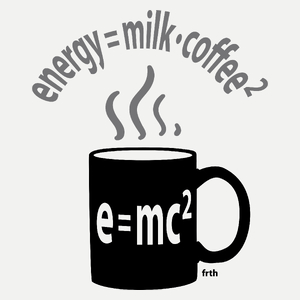 Energy = Milk * Coffee ^ 2 - Damska Koszulka Biała