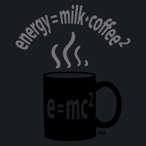 Energy = Milk * Coffee ^ 2 - Damska Koszulka Czarna