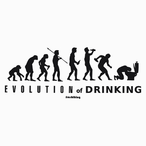 Evolution Of Drinking - Poduszka Biała