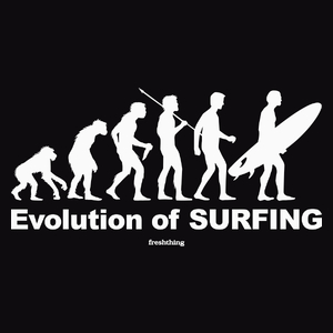 Evolution Of Surfing - Męska Koszulka Czarna