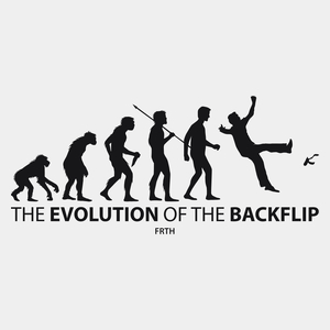 Evolution Of The Backflip - Męska Koszulka Biała