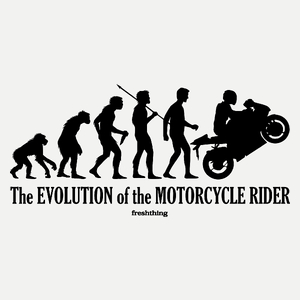 Ewolucja do Motocyklisty - Damska Koszulka Biała