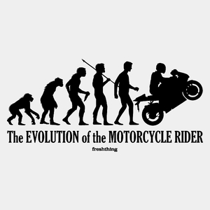 Ewolucja do Motocyklisty - Męska Koszulka Biała