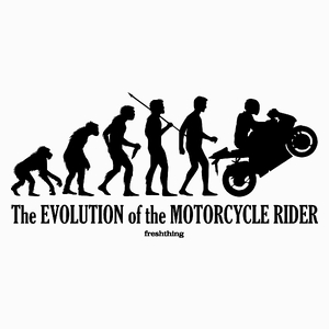Ewolucja do Motocyklisty - Poduszka Biała