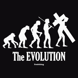 Ewolucja do krzyża - Męska Bluza Czarna