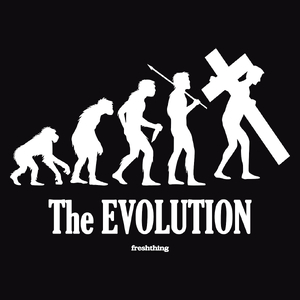 Ewolucja do krzyża - Męska Bluza z kapturem Czarna