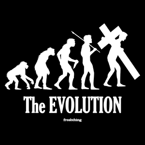 Ewolucja do krzyża - Torba Na Zakupy Czarna