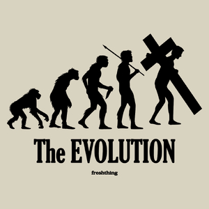Ewolucja do krzyża - Torba Na Zakupy Natural
