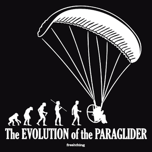 Ewolucja do paralotniarza z napędem - Męska Bluza z kapturem Czarna