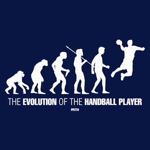 Ewolucja do piłkarza ręcznego - Męska Koszulka Ciemnogranatowa