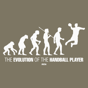 Ewolucja do piłkarza ręcznego - Męska Koszulka Khaki
