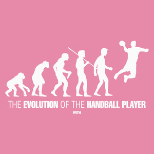 Ewolucja do piłkarza ręcznego - Damska Koszulka Różowa