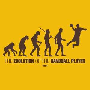 Ewolucja do piłkarza ręcznego - Damska Koszulka Żółta