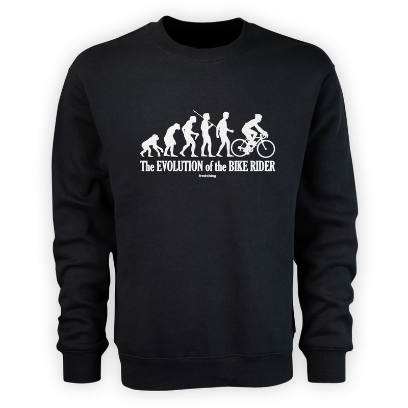 Ewolucja do rowerzysty - Męska Bluza Czarna