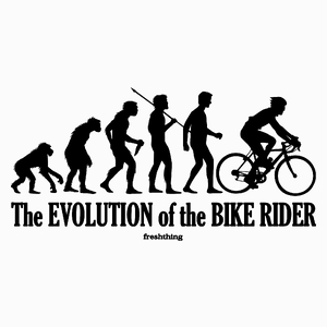 Ewolucja do rowerzysty - Poduszka Biała