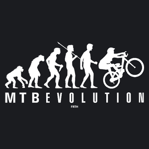 Ewolucja do rowerzysty MTB - Damska Koszulka Czarna