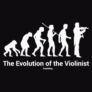 Ewolucja do skrzypka - Męska Bluza Czarna