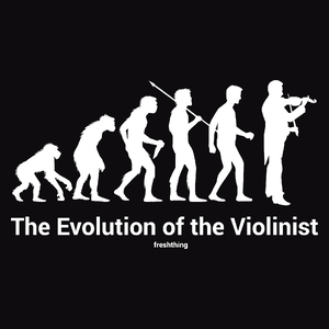 Ewolucja do skrzypka - Męska Bluza z kapturem Czarna