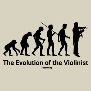 Ewolucja do skrzypka - Torba Na Zakupy Natural