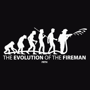 Ewolucja do strażaka - Męska Bluza Czarna