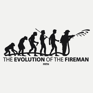 Ewolucja do strażaka - Damska Koszulka Biała