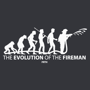 Ewolucja do strażaka - Męska Koszulka Szara